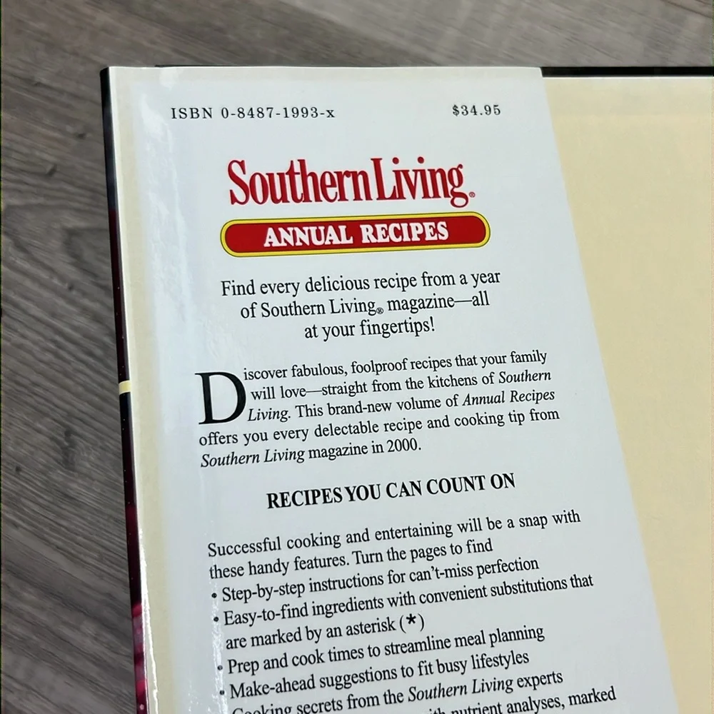 Southern Living 2000 Annual Recipes Hardcover Cookbook